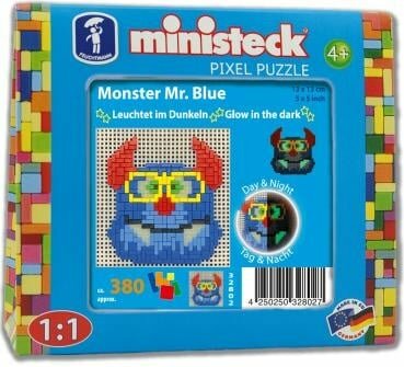 Feuchtmann - ministeck &quot;Glow in the dark&quot; - Monster Mr. Blue