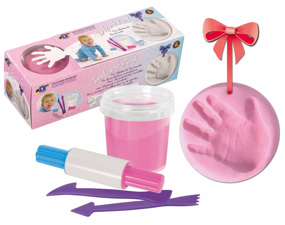 Feuchtmann - Infant Art - Hand- oder Fu&szlig;abdruck Ihres Kindes &ndash; rosa