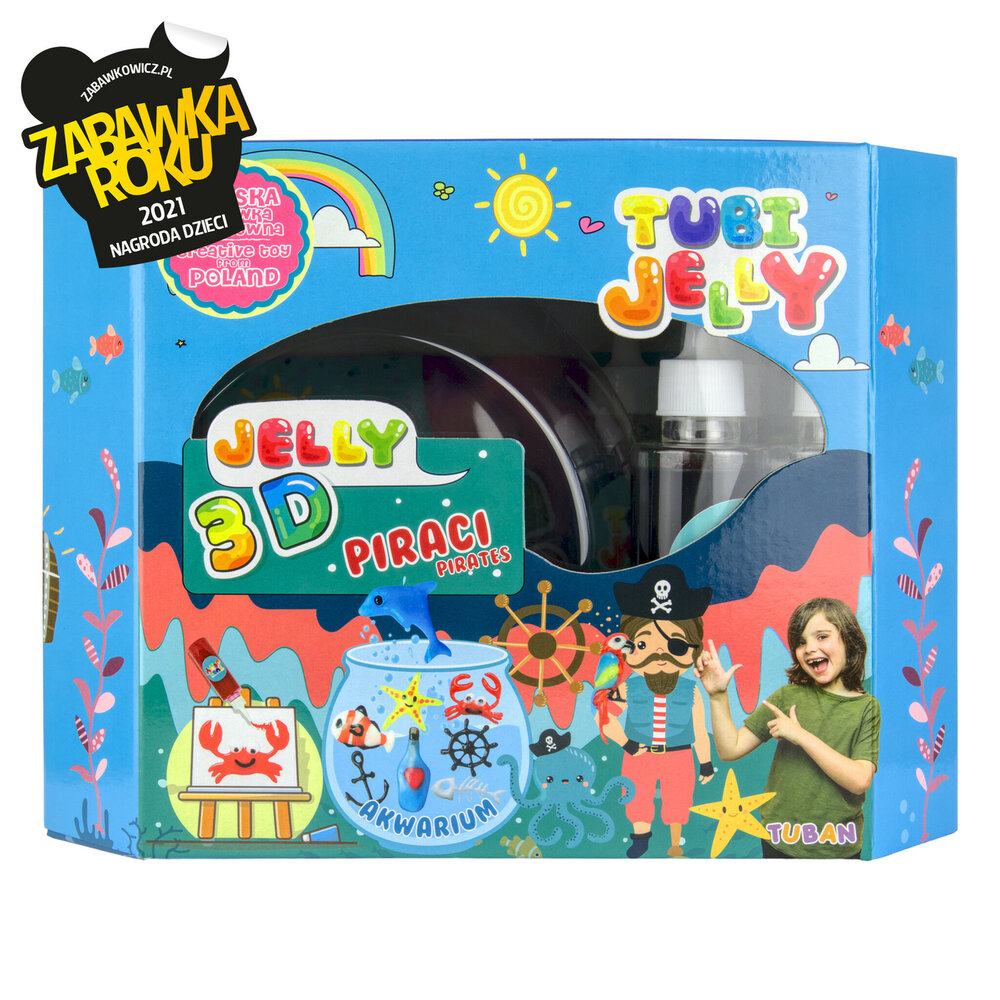 Tuban - Tubi Jelly set, 8 kleuren en groot aquarium &ndash; piraten