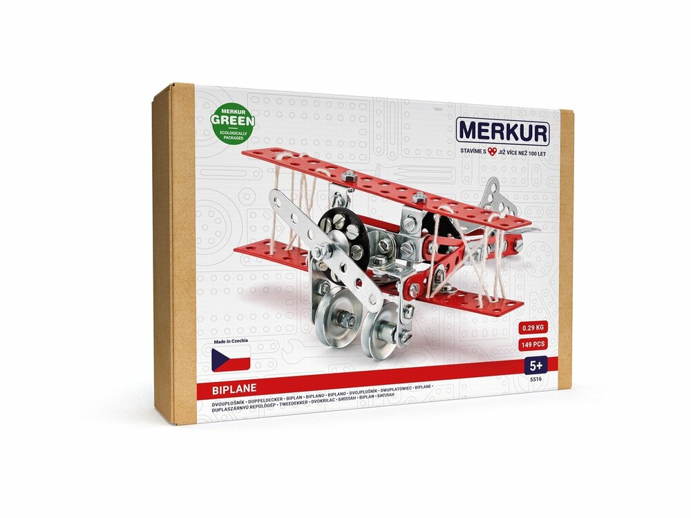 Merkur - Doppeldecker - Metallbaukasten - 149 Teile