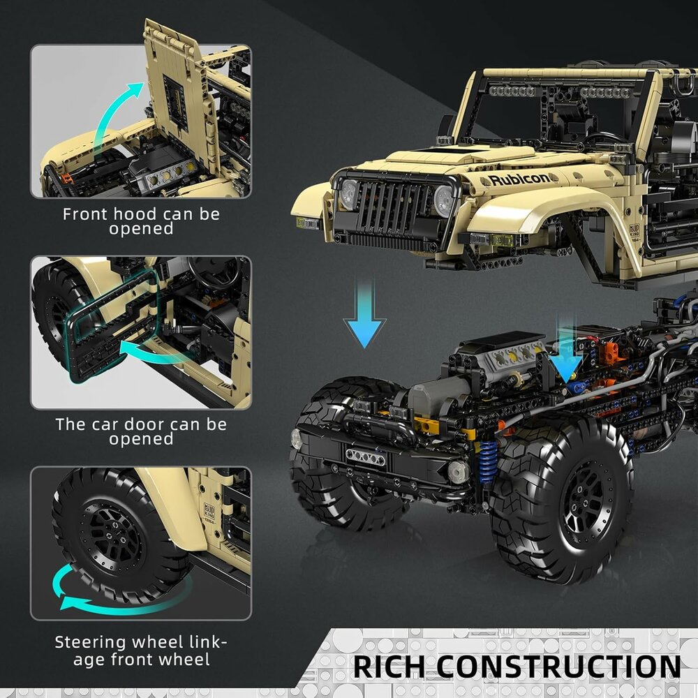 Mould King 13184 Rubicon Gel&auml;ndewagen