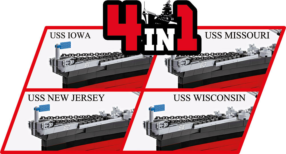 COBI 4836 Battleship Iowa Class 4in1