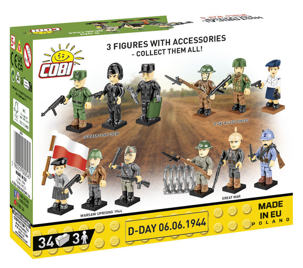 COBI 2054 3 Figuren D-Day 1944