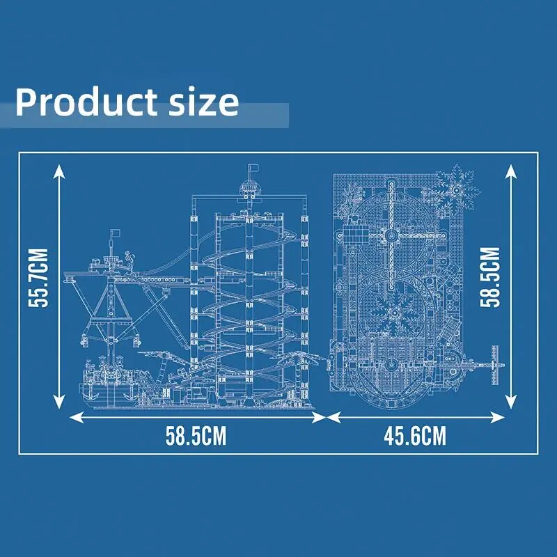 Mould King 11013 Double Helix Roller Coaster
