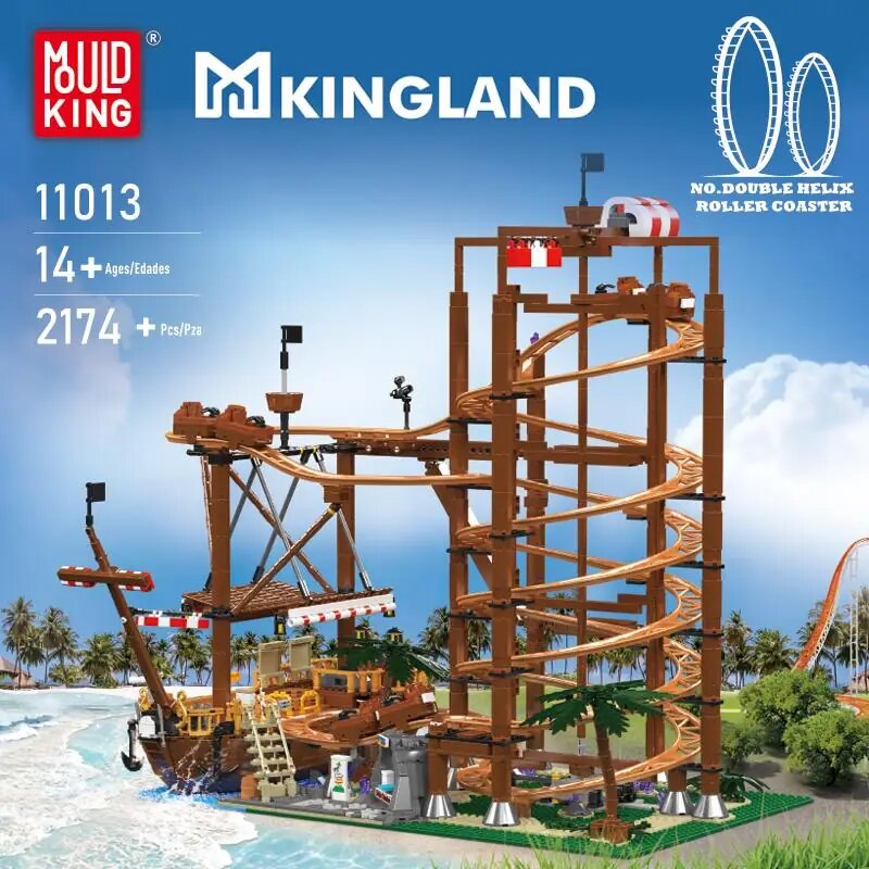 Mould King 11013 Double Helix Roller Coaster