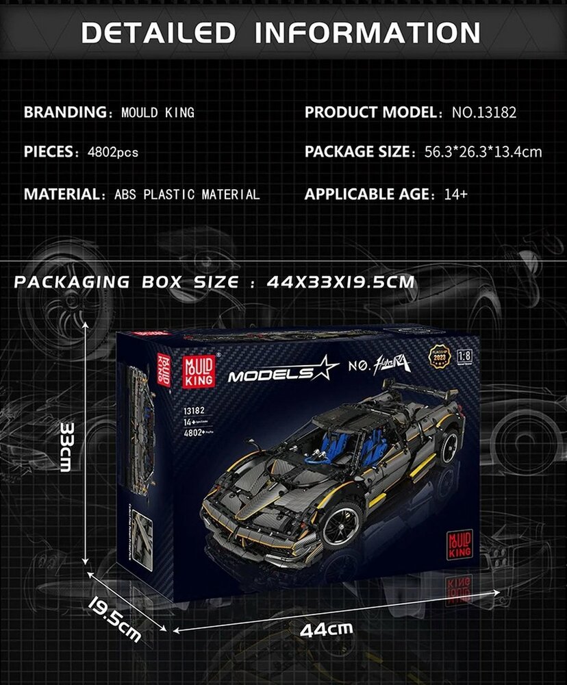 Mould King 13182 Huayra Supercar