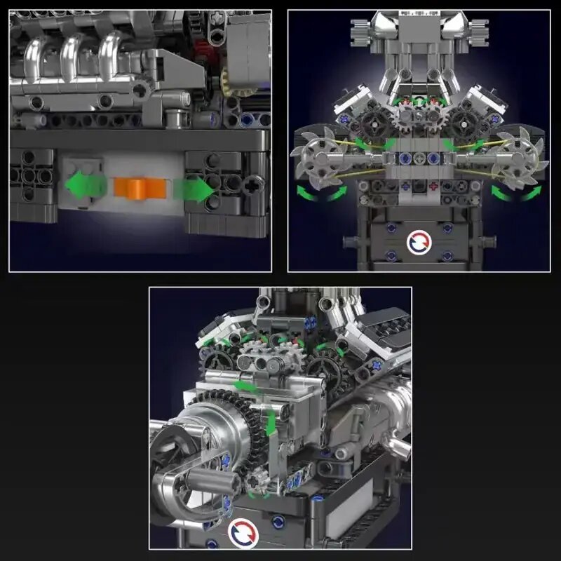 Mould King 10206 MCL Supercar V8 Engine