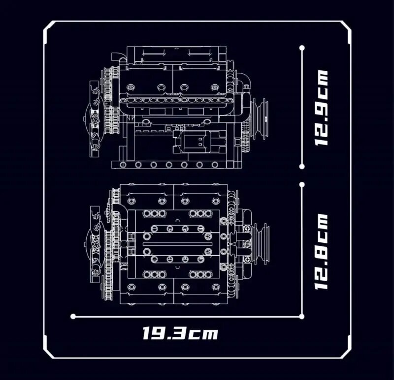 Mould King 10088S V8 Engine
