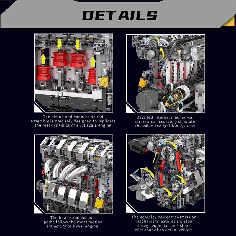 MouldKing 10087S L4 Gasoline Engine
