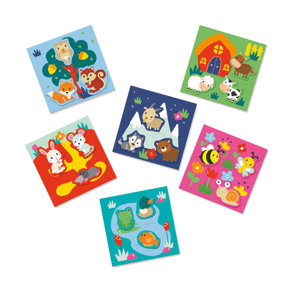 SES - 14401 - My first -  Waar woon ik? Dieren plakken