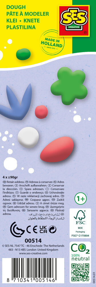 SES - 00514 - Feel good klei - Relax (4x90gr)