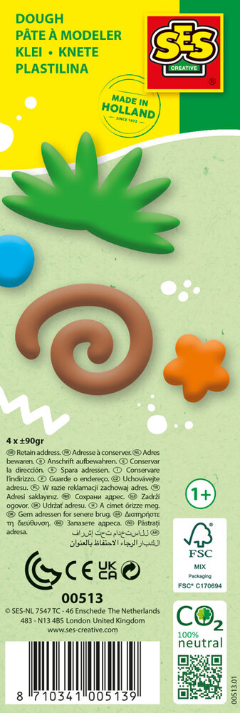 SES - 00513 - Feel good klei - Nature (4x90gr)