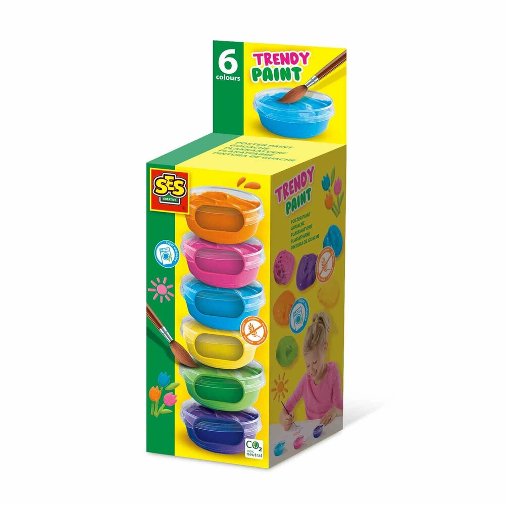 SES - 00382 - Plakkaatverf trendy (6x45ml)