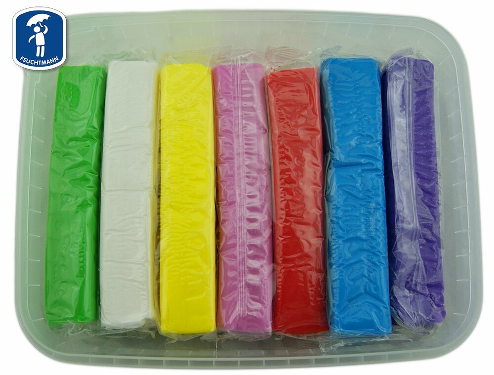 JUNIORKNET box maxi, 14 staven, 7 kleuren in opbergbox