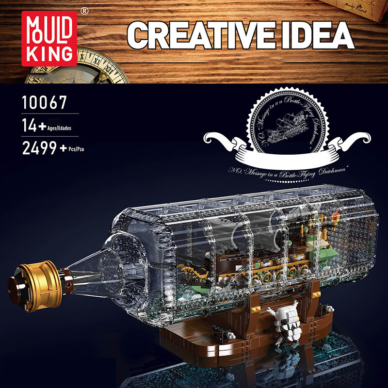 Mould King 10067 Flying Dutchman in een Fles