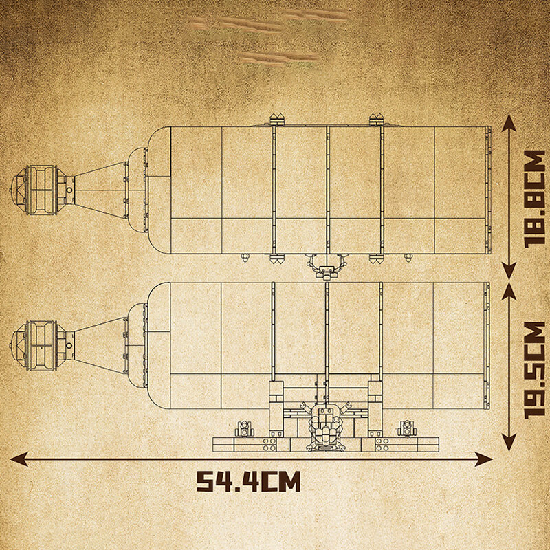 Mould King 10067 Flying Dutchman in een Fles