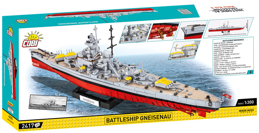 COBI WW2 4835 Battleship Gneisenau