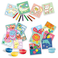 SES Creative My First - 3 in 1 Fingerfarben, Ausmalen und Formen kleben