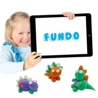 SES FunDo Knete - Dinos (3x90gr-1x40gr)