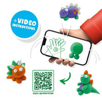 SES FunDo Knete - Dinos (3x90gr-1x40gr)