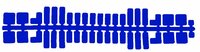 Feuchtmann - 31602 - Ministeck standaard kleurenstrips donkerblauw