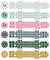 Feuchtmann - Ministeck standaard kleurenstrips (set 3)