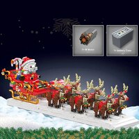 Mould King 10154 Kerstman op Arreslee