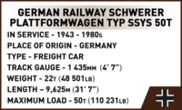 COBI 6284 German Railway Platformwagen Typ SSY