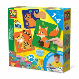 SES Meine ersten - Tierschw&auml;nze Klebeset f&uuml;r Kinder ab 1 Jahr