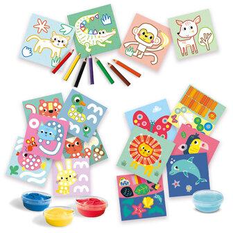SES Creative My First - 3 in 1 Fingerpainting, colouring and sticking shapes