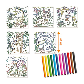 SES Colour by numbers - Triangular grip colouring pens