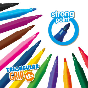 SES Colour by numbers - Triangular grip colouring pens