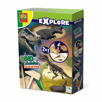 SES - Explore - Dino und Skelett ausgraben 2 in 1 - T-rex