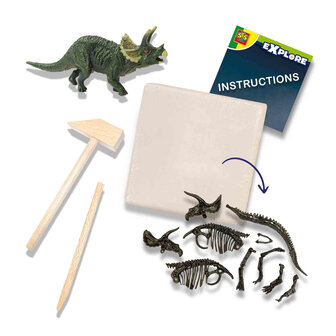 SES - Explore - Dino und Skelett ausgraben 2 in 1 - Triceratops