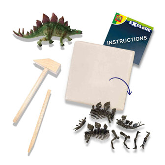 SES - Explore - Dino und Skelett ausgraben 2 in 1 - Stegosaurus