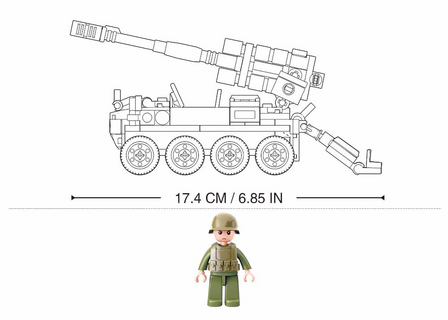 Sluban 8x8 Mobiel kanon