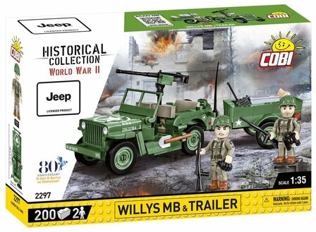 COBI 2297 WILLYS MB &amp; Trailer