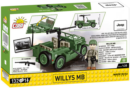 COBI 2296 WILLYS MB &amp; M2 GUN
