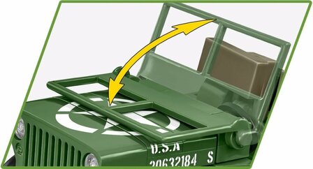 COBI 2296 WILLYS MB &amp; M2 GUN