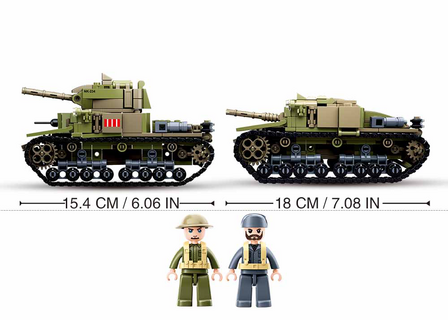 Sluban Middel grote Italiaanse Tank 2in1