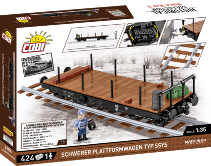 COBI 6284 German Railway Platformwagen Typ SSY