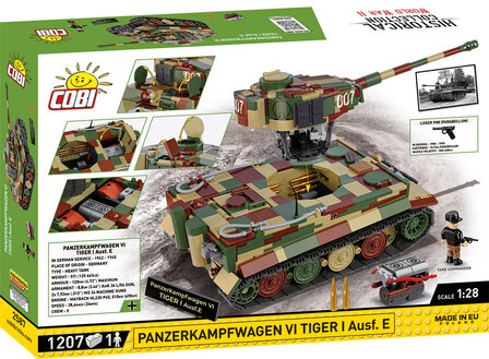 COBI 2587  Panzerkamfwagen VI Tiger I Ausf. E No. 007