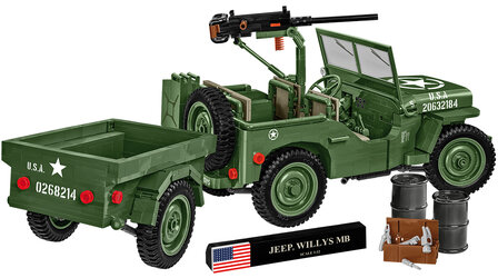 COBI 2804 Willys MB +Trailer &amp; M2 Gun