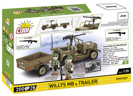 COBI 3132 WILLYS MB &amp; Trailer