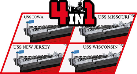 COBI 4836 Battleship Iowa Class 4in1