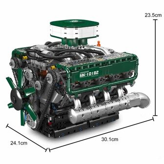 Mould King 10182 V8 Tank Engine