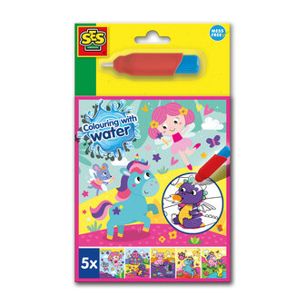 Kleuren met water kleurboek fantasie