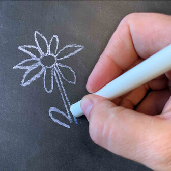 SES Creative - 00200 - Krijt wit 12 stuks - stofvrij - makkelijk uitwasbaar - schoolkrijt