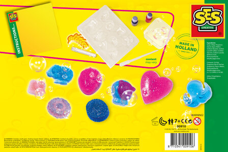 SES Creative - 00910 - Zeepjes Gieten - glitter zeep - zelf zeep maken - verschillende vormpjes