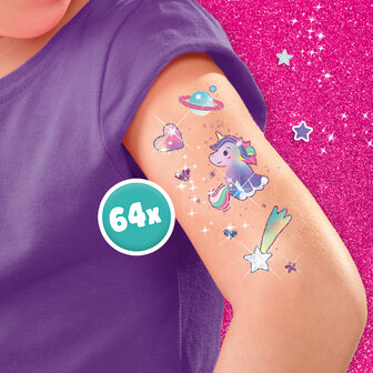  SES Creative - 14724 - Unicorn - Tattoos en glitters